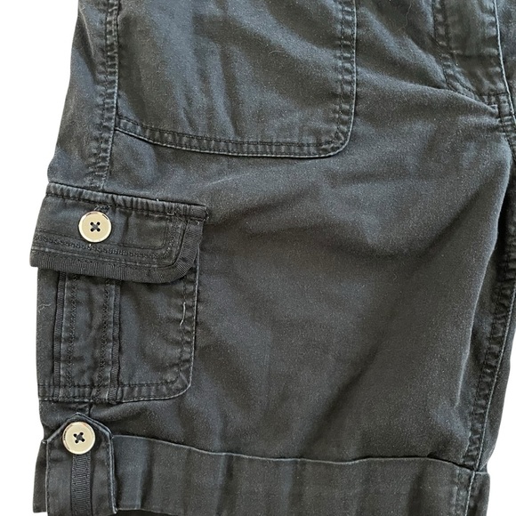 White House Black Market Black Bermuda Cargo Shorts women’s size 8 cotton blend - Picture 2 of 10